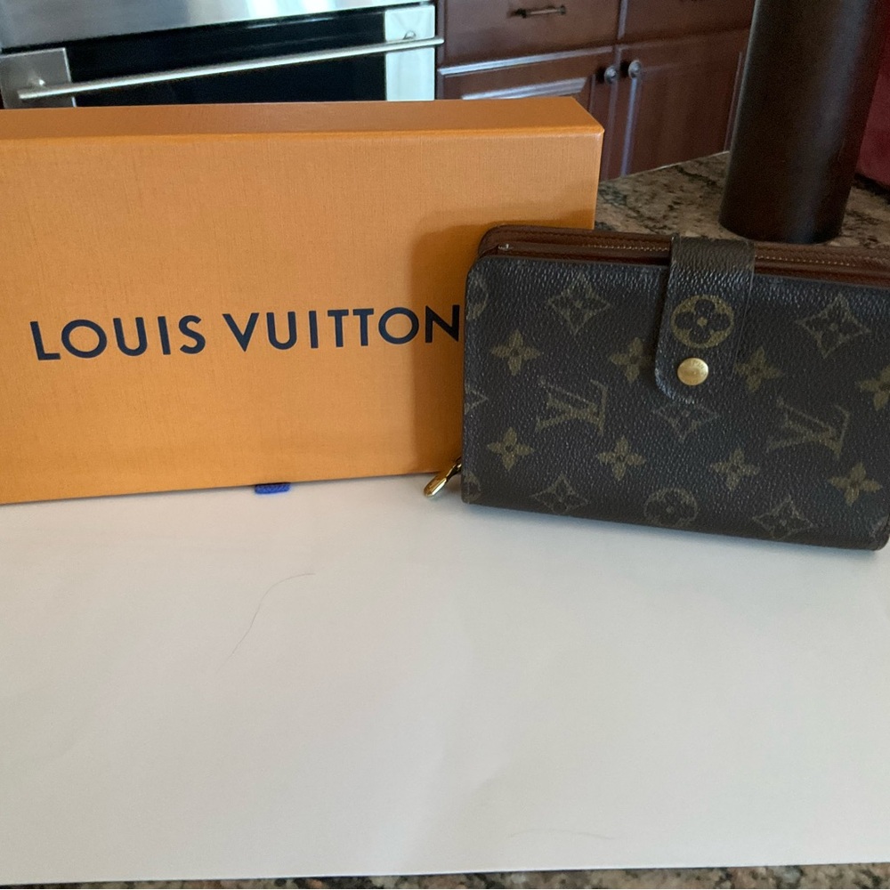 Louis Vuitton Brown and Gold Monogram Wallet